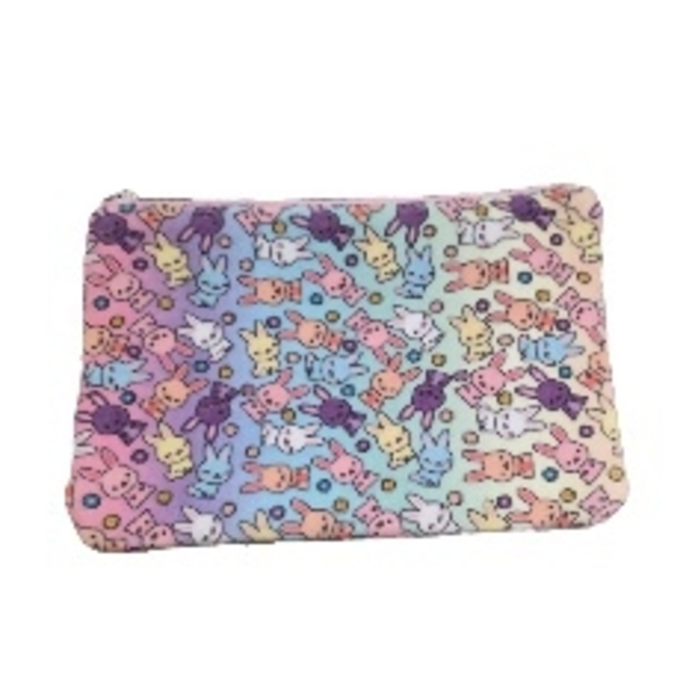 Colorful Bunny Print Pouch